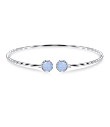 Round Opals Silver Bracelet BRS-225